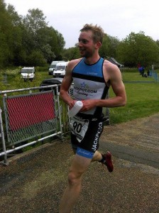 Andrew Whiteley - smiling at the finish!