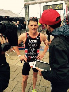 David after his glorious win at Cardiff Tri!