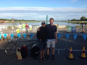 Haseeb and Andrew at the Para Tri event at Eton Dorney..with a WIN!